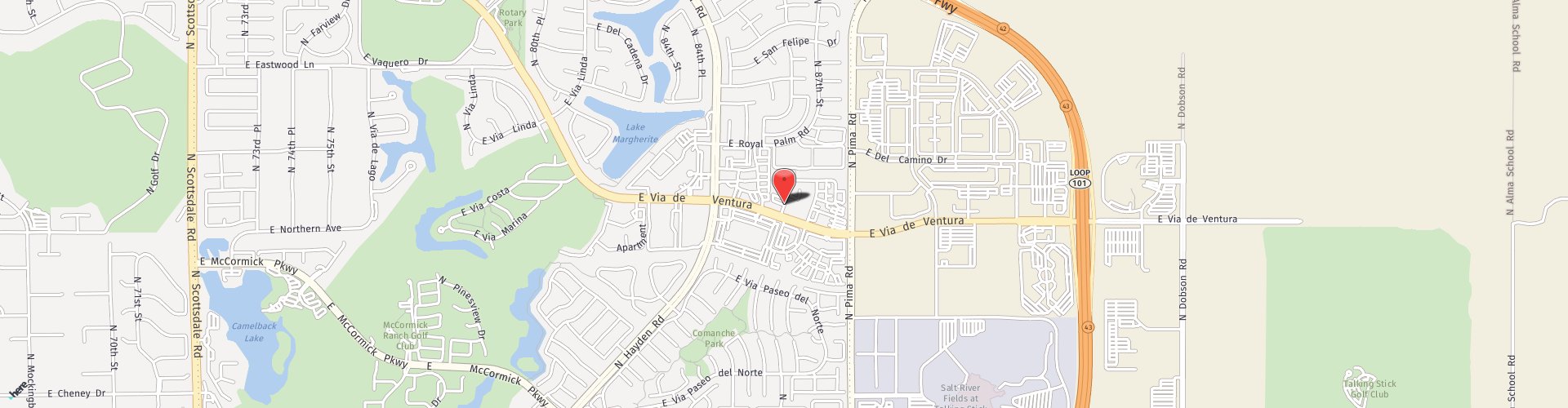 Location Map: 8700 East Vía de Ventura Scottsdale, AZ 85258