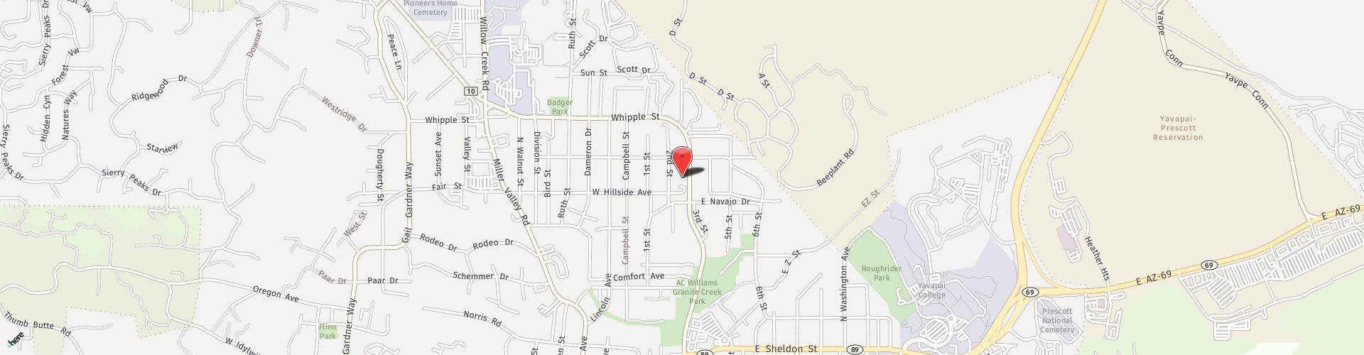 Location Map: 720 N. Montezume Prescott, AZ 86301