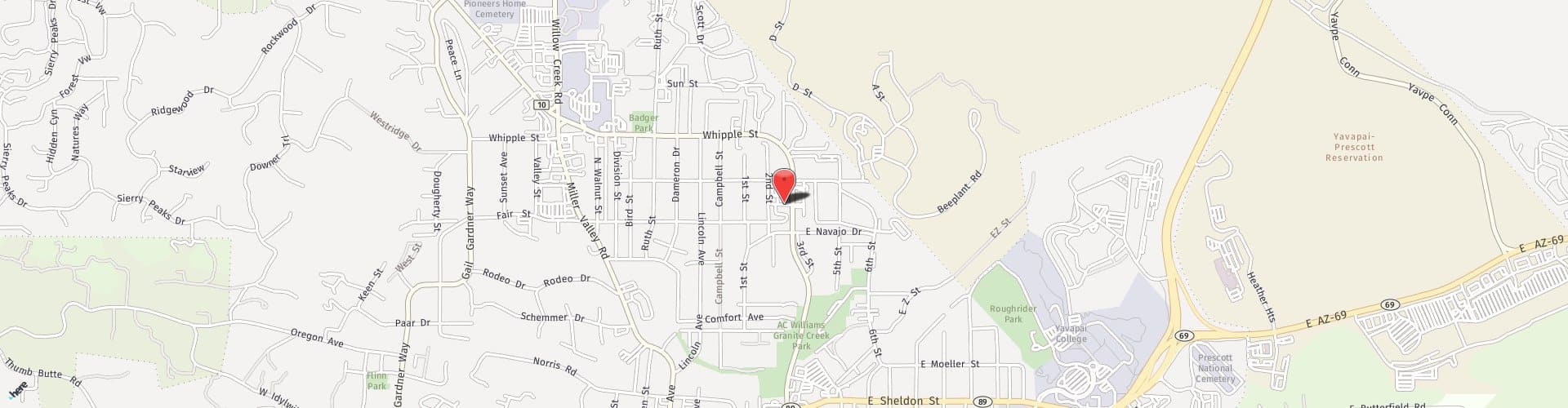 Location Map: 720 N. Montezume Prescott, AZ 86301